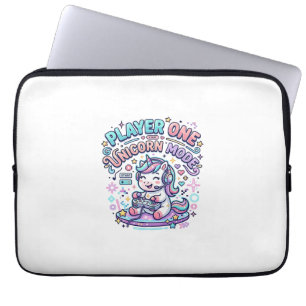 Einhorn Spieler Eins Einhorn Modus Retro-Stil Graf Laptopschutzhülle