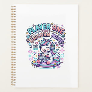 Einhorn Spieler Eins Einhorn Modus Retro-Stil Graf Planer