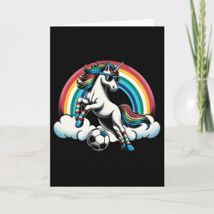 Einhorn spielt Fußball Grafik  Karte
