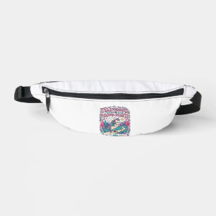 Einhorn-Spuren Hufe und Glückliche Herzen Buntes A Bauchtasche