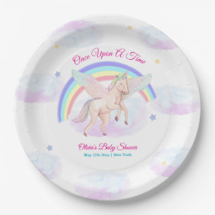 Einhorn-Star-Regenbogen-Feinmärchen-Baby-Party Pappteller