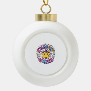 Einhorn Starcorn Wünsche Kommerzieller Druck auf A Keramik Kugel-Ornament
