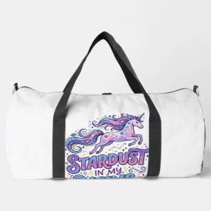 Einhorn-Sternenstaub in meinen Adern Retro-Stil Sü Duffle Bag