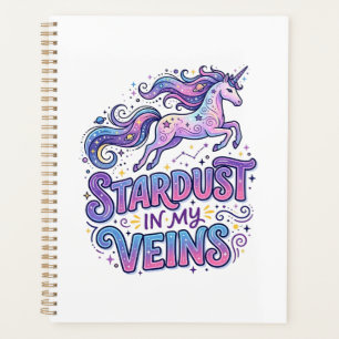 Einhorn-Sternenstaub in meinen Adern Retro-Stil Sü Planer