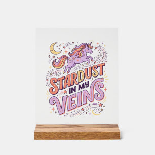 Einhorn-Sternenstaub in meinen Adern Whimsical Mer Acrylschild