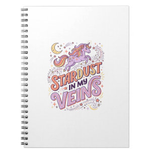 Einhorn-Sternenstaub in meinen Adern Whimsical Mer Notizblock
