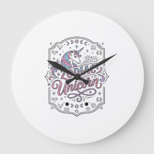 Einhorn Sternzeichen Einhorn Spielerei Süßes Gesch Große Wanduhr