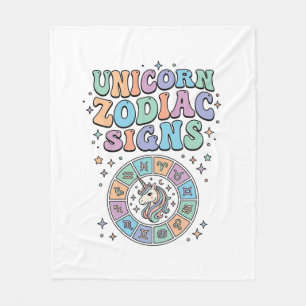 Einhorn-Sternzeichen Kawaii Vektordesign_1 Fleecedecke