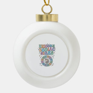 Einhorn-Sternzeichen Kawaii-Vektordesign_1 Keramik Kugel-Ornament