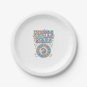 Einhorn-Sternzeichen Kawaii-Vektordesign_1 Pappteller