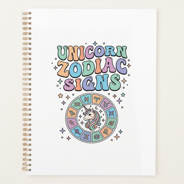 Einhorn-Sternzeichen Kawaii Vektordesign_1 Planer (Vorderseite)