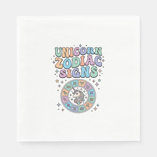 Einhorn-Sternzeichen Kawaii-Vektordesign_1 Serviette (Vorderseite)