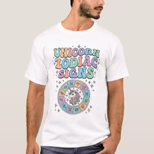 Einhorn-Sternzeichen Kawaii Vektordesign_1 T-Shirt