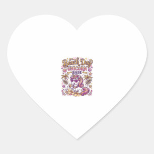 Einhorn Strand Tag Einhorn Babe Stylisch Zazzle De Herz-Aufkleber
