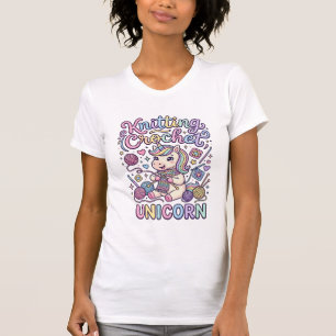 Einhorn Stricken Häkeln Einhorn Charmant Weiß Ba T-Shirt