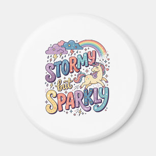 Einhorn stürmisch aber funkelnd wunderliche Merch Magnet