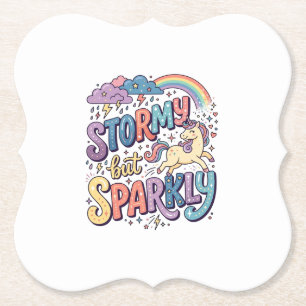 Einhorn stürmisch aber funkelnd wunderliche Merch Untersetzer