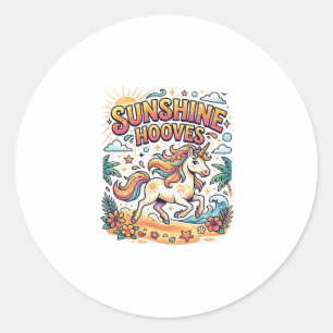 Einhorn Sunshine Hufe Commercial Aufkleber und T-S
