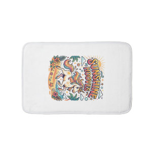 Einhorn Sunshine Hufe Commercial Aufkleber und T-S Badematte