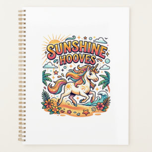 Einhorn Sunshine Hufe Commercial Aufkleber und T-S Planer
