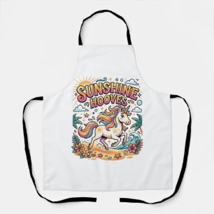 Einhorn Sunshine Hufe Commercial Aufkleber und T-S Schürze