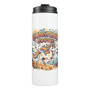 Einhorn Sunshine Hufe Commercial Aufkleber und T-S Thermosbecher
