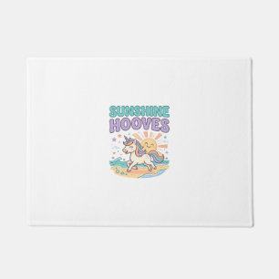Einhorn Sunshine Hufe Trendiges Grafik T-Shirt Des Fußmatte