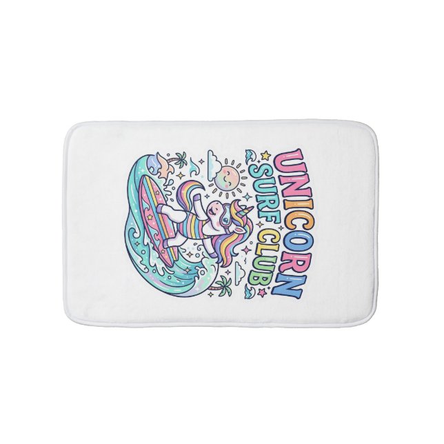 Einhorn-Surf-Club Badematte (Vorderseite)