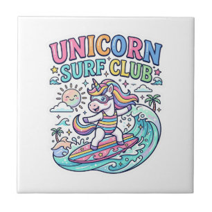 Einhorn-Surf-Club Fliese