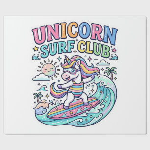 Einhorn-Surf-Club Geschenkpapier