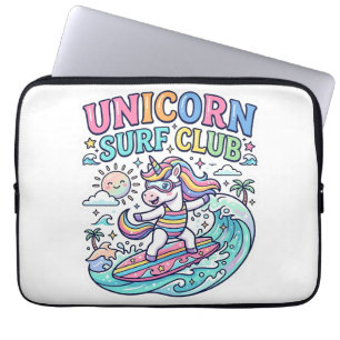 Einhorn-Surf-Club Laptopschutzhülle