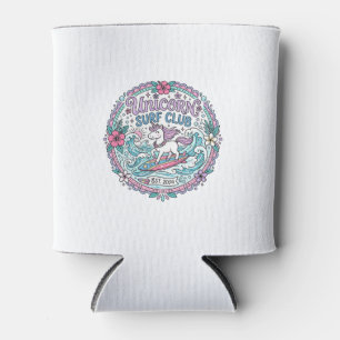 Einhorn-Surf-Club-Lustiges-Shirt-Grafik_1 Dosenkühler