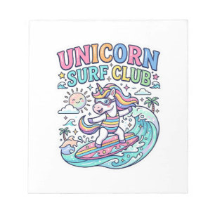 Einhorn-Surf-Club Notizblock