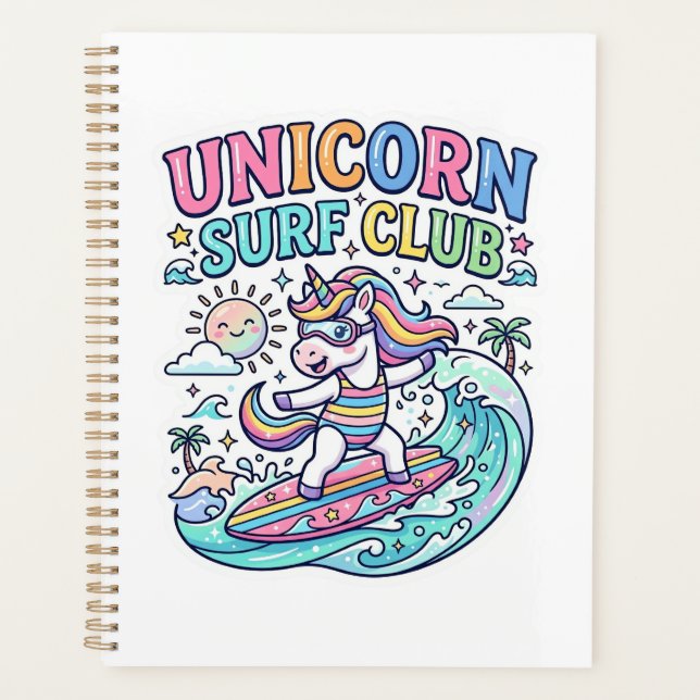 Einhorn-Surf-Club Planer (Vorderseite)