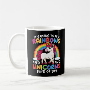 Einhorn Süß Whimsical Lustig Regenbögen Und Einhör Kaffeetasse