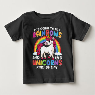 Einhorn süß wunderlich lustig Regenbögen und Einhö Baby T-shirt