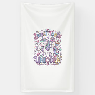 Einhorn Süßer Zahn Einhorn Original Merch Design_ Banner