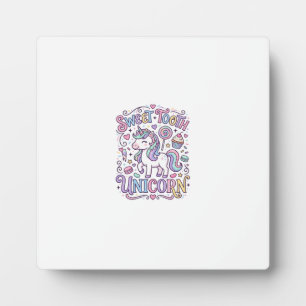 Einhorn Süßer Zahn Einhorn Original Merch Design_ Fotoplatte