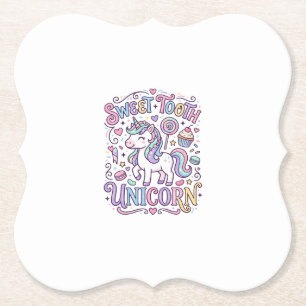 Einhorn Süßer Zahn Einhorn Original Merch Design_ Untersetzer