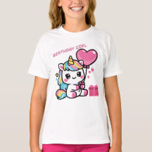 Einhorn-T-Shirt für Geburtstagsmädchen Magisches E