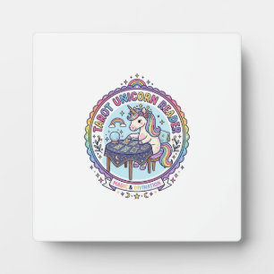 Einhorn Tarot Einhorn Leser Lustiges Shirt Grafik_ Fotoplatte