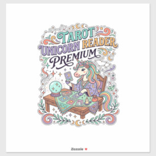 Einhorn Tarot Einhorn Leser Premium Kawaii Bekleid Aufkleber