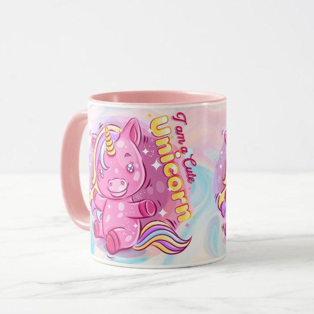 Einhorn Tasse (Vorderseite Links)