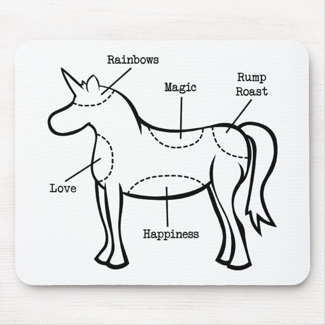 Einhorn-Teile Mousepad (Vorne)
