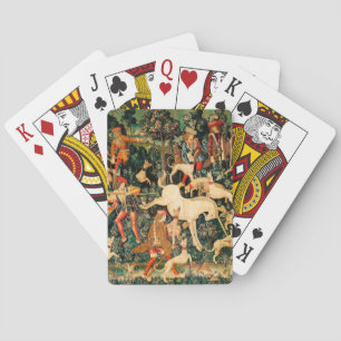 Einhorn-Teppiche Mittelalterliche Klassiker vertei Spielkarten
