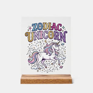 Einhorn Tierkreiszeichen Einhorn Premium-Vektor-Ma Acrylschild