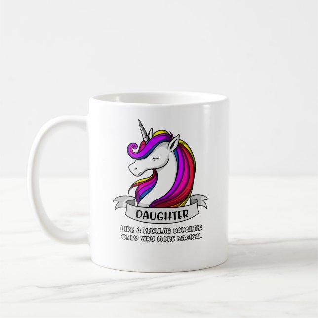 Einhorn-Tochter Kaffeetasse (Links)