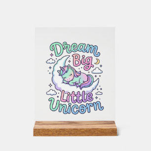 Einhorn-Träume groß Kleines Einhorn-Geschenkidee V Acrylschild