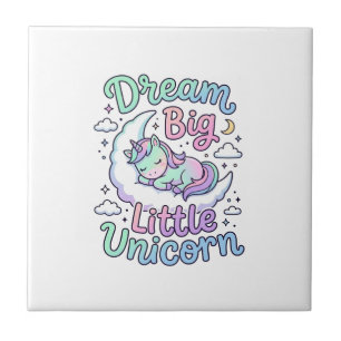 Einhorn-Träume groß Kleines Einhorn-Geschenkidee V Fliese