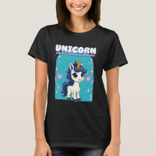 Einhorn tritt in das magische unbekannte Einhorn e T-Shirt